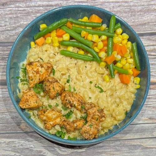 Cajun Grilled Chicken Mac and Cheese