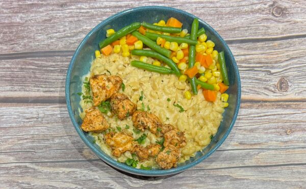 Cajun Grilled Chicken Mac and Cheese