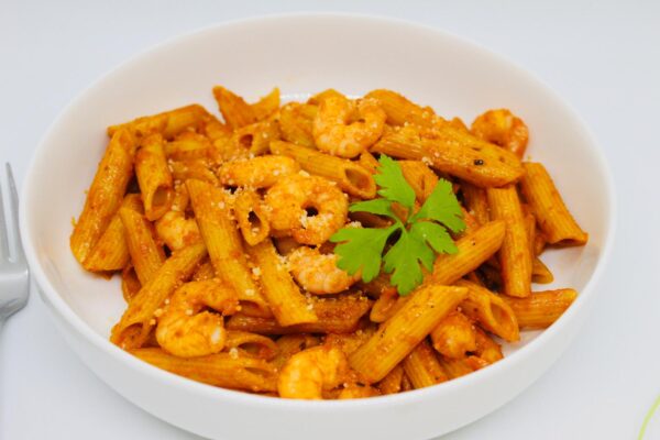 Prawn Penne Pasta In Creamy Tomato Sauce