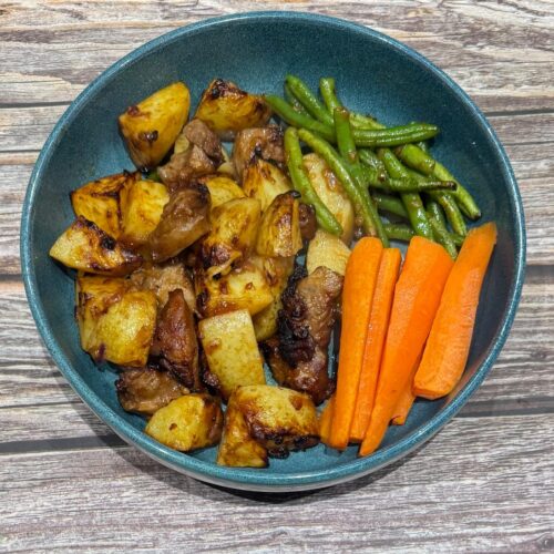 One-Pan Roast Turkey and Potatoes with Roasted Vegetables